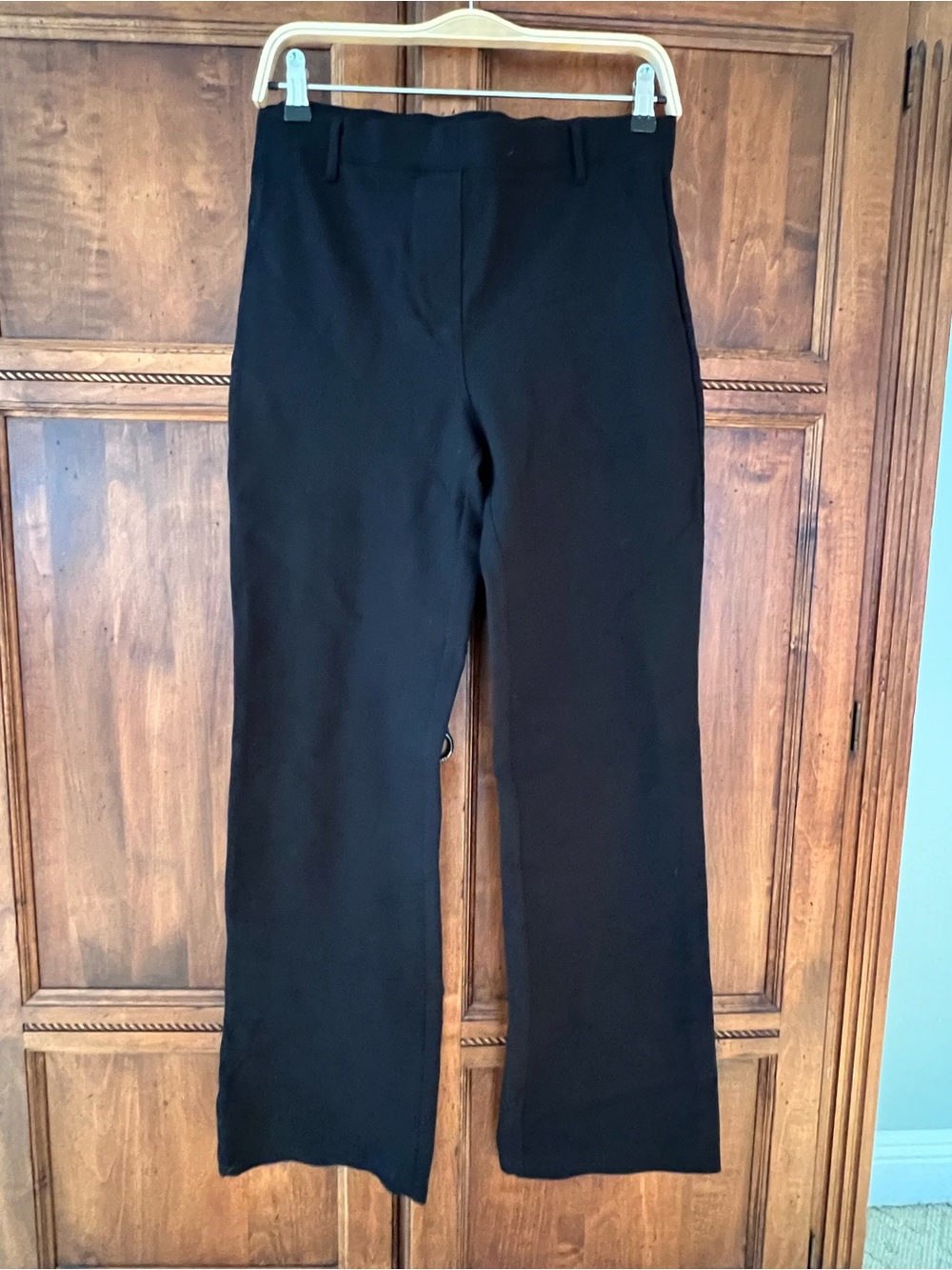 NWOT Qunice Black Wide Leg Trousers | Size M | Stretch Material - Belt Loops - Picture 5 of 11